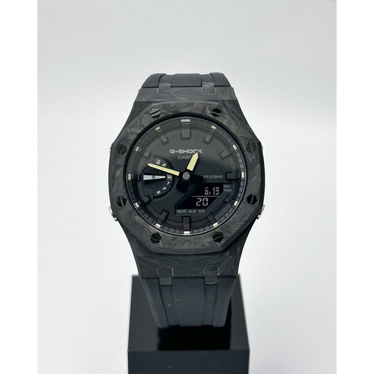 Custom Original G-Shock GA2100 Mod • Black Forged Carbon • 42mm